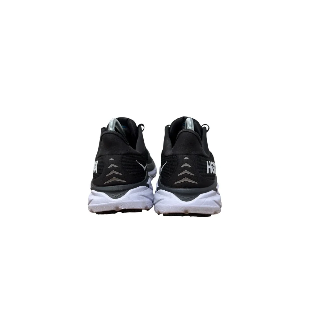 Hoka Clifton 8 Running Shoes Womens 9.5 Black White 1119394 BWHT Low Top Mesh - Picture 4 of 9